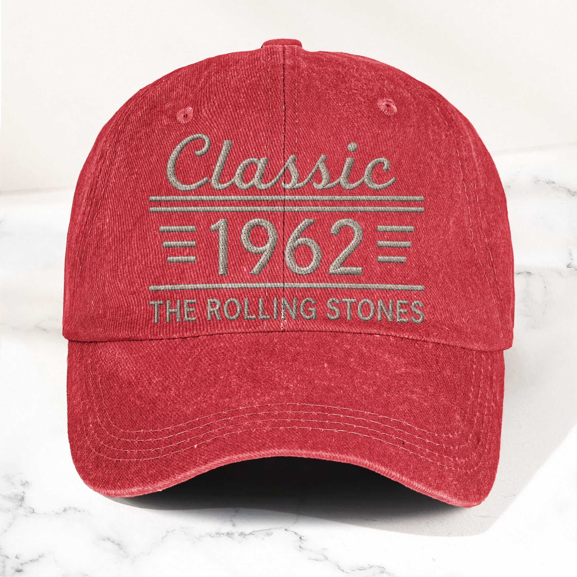 The Rolling Stones Classic 1962 Est Rock And Roll Band Music Merch Denim Cap Retro Vintage Dad Cap Gift For Dad (With Box)