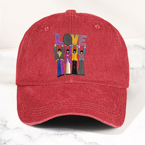 The Beatles Denim Dad Cap LOVE Album Inspired Design (With BOX)