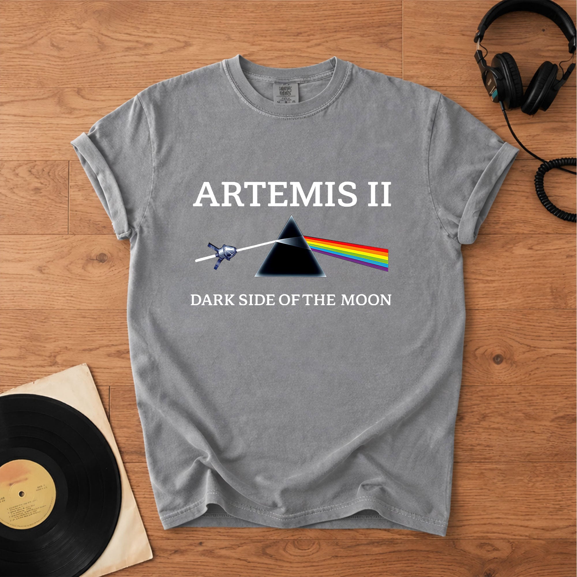 Cosmic Prism Comfort Tee Space & Retro Rock Inspired Graphic Shirt