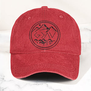 God Is Greater Than The Highs And Lows Denim Cap Dad Cap Gift For Dad (With Box)