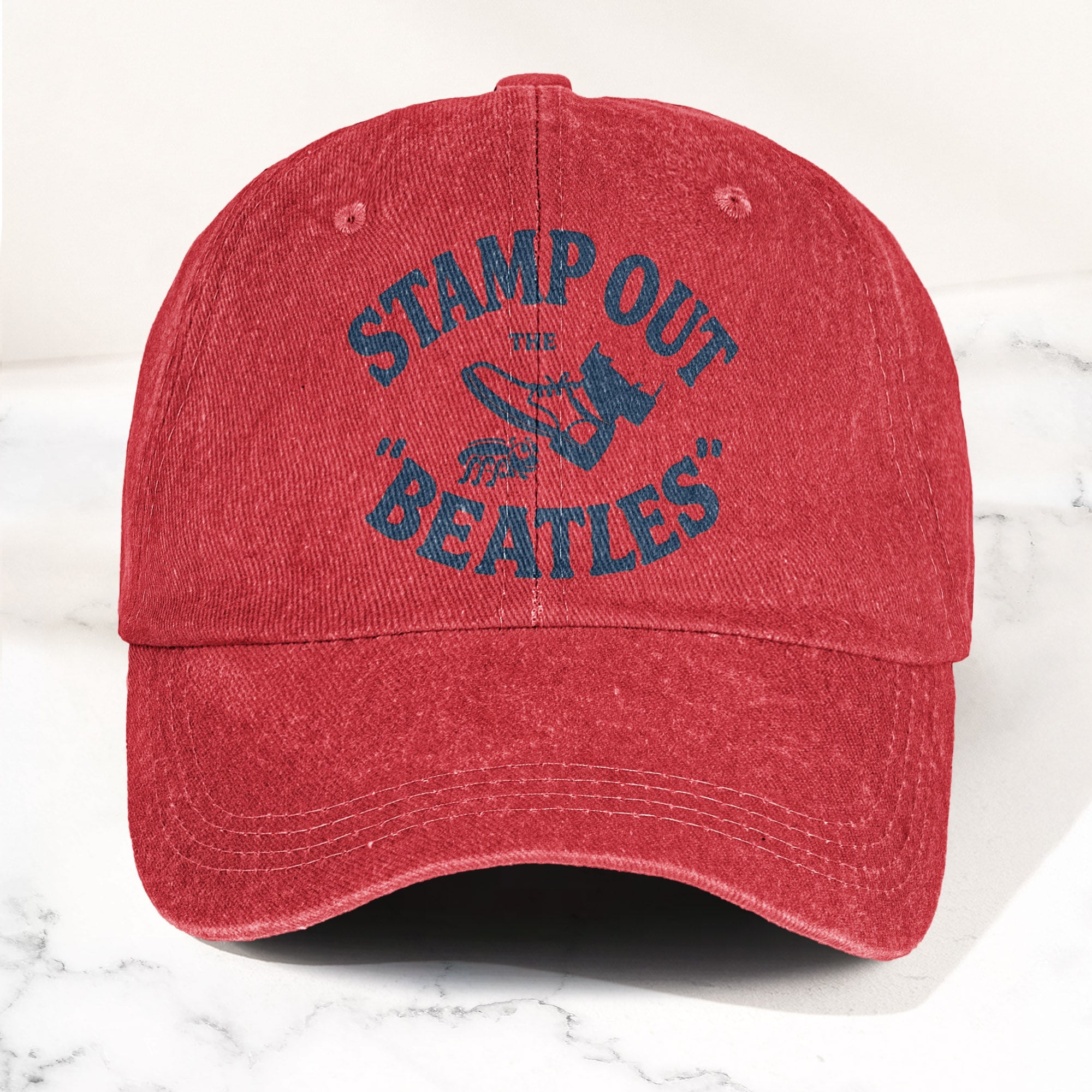 The Beatles Stamp Out Vintage 1960s Satire Graphic Music Merch Denim Cap Retro Vintage Dad Cap Gift For Dad (With Box)