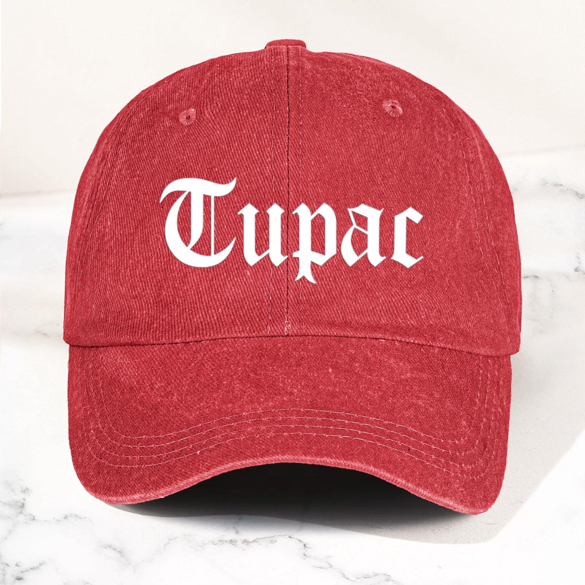 2Pac Denim Dad Cap Classic Old English Logo Design ( With BOX)