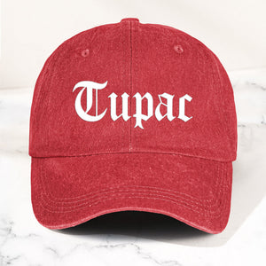 2Pac Denim Dad Cap Classic Old English Logo Design ( With BOX)