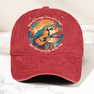 Some of Its Magic, Some of Its Tragic Denim Cap Retro Jimmy Buffett Inspired Dad Hat (With Box)