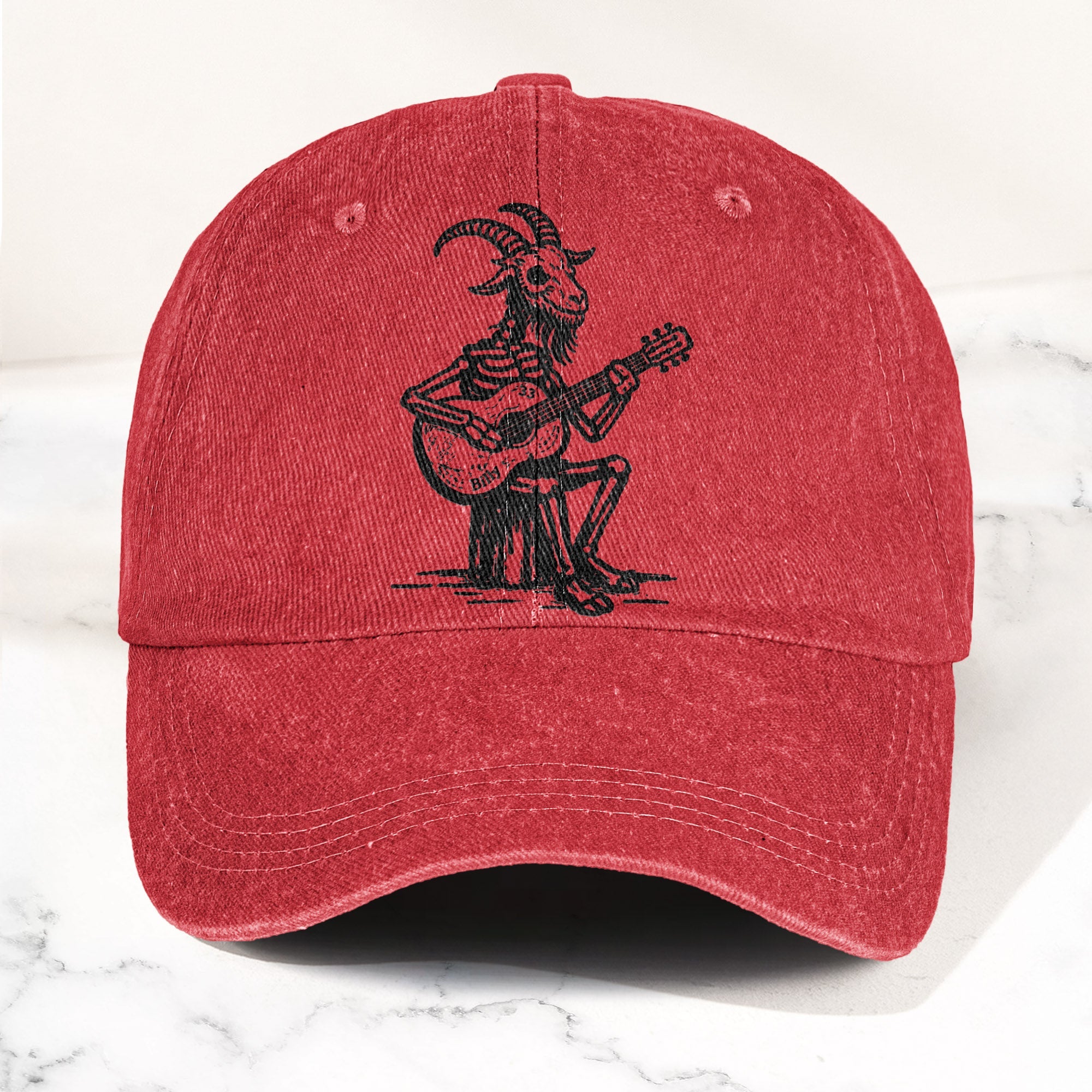 Billy Strings GoatSkeleton Guitarist Graphic Music Merch Denim Cap Retro Vintage Dad Cap Gift For Dad (With Box)