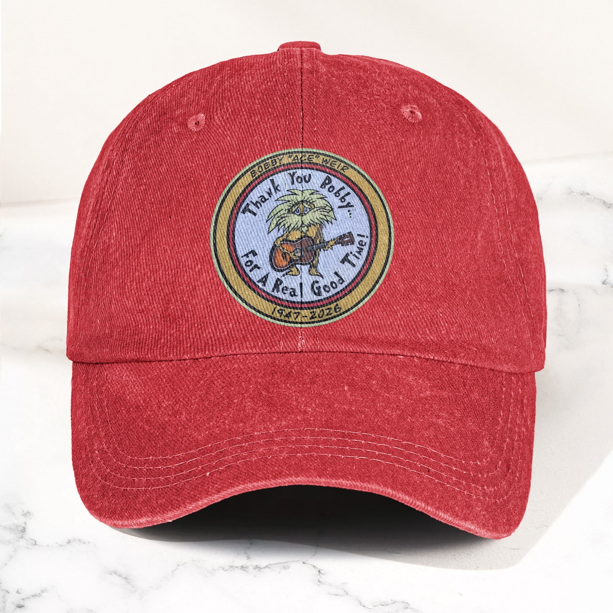 Bobby "Ace" Weir Denim Cap Retro Bob Weir Tribute Merch Hat Gift For Dad (With Box)