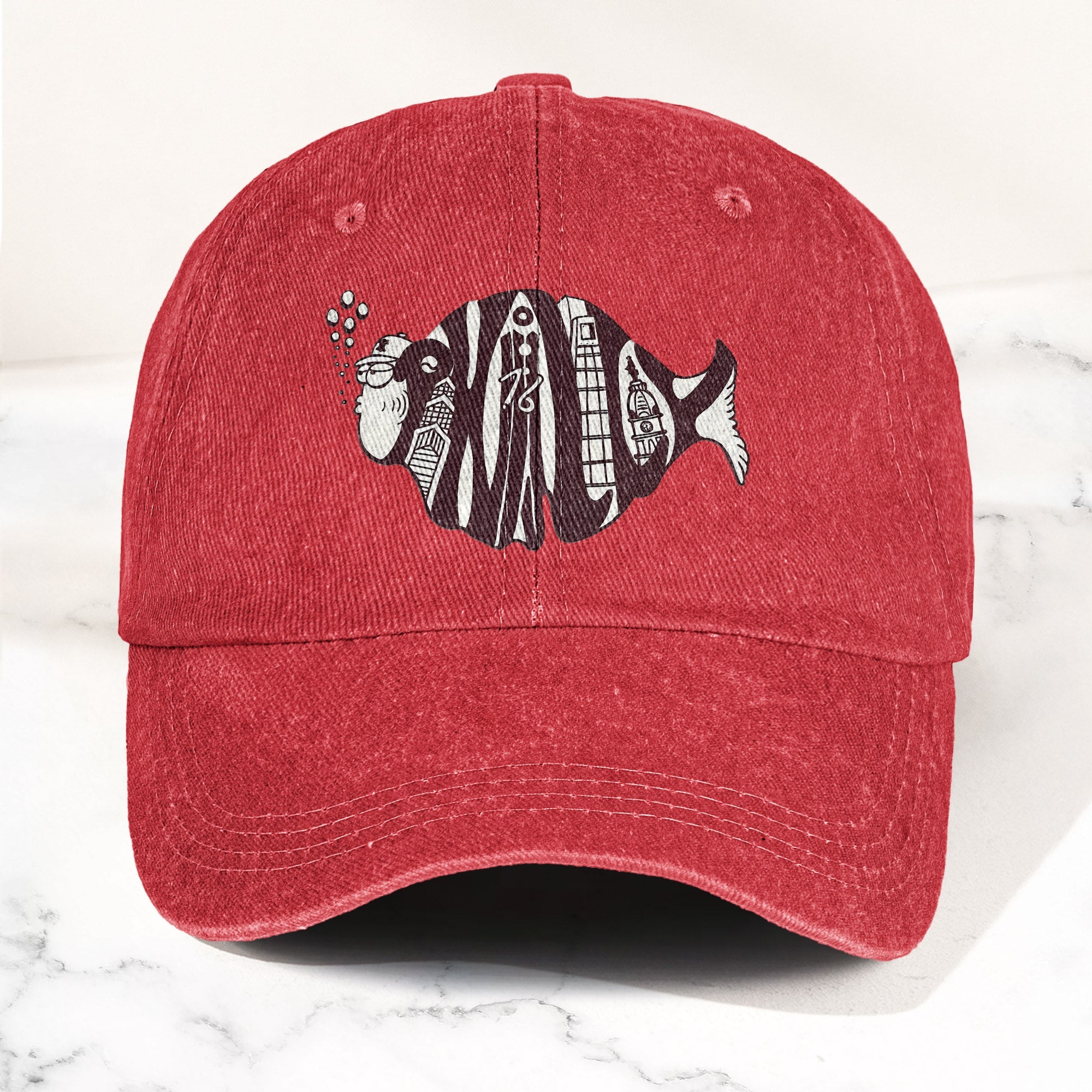Phish Phishadelphia Logo Denim Cap Retro Music Phish Cap Gift For Dad (With Box)