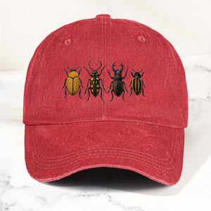 The Beatles Denim Cap Minimalist Beetle Design Dad Hat ( With Box)