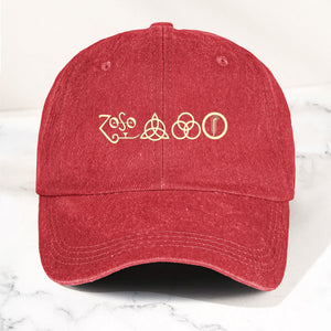 Led Zeppelin Denim Cap ZoSo Symbols Minimalist Dad Hat ( With Box)