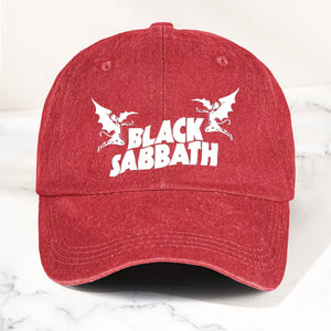 Black Sabbath Denim Dad Cap Classic Winged Demon Logo Design ( With BOX)