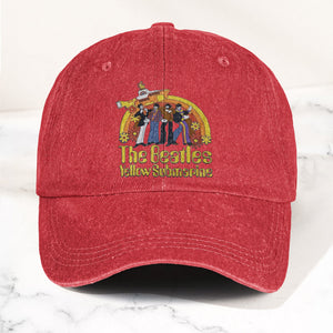 The Beatles Yellow Submarine Denim Dad Cap Iconic Album Design ( With BOX)