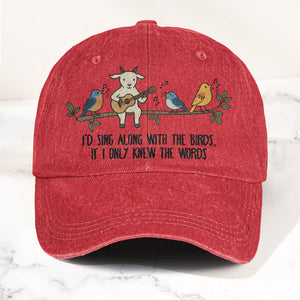 Billy Strings Gild the Lily Lyrics Goat Acoustic Guitar Cosmic Bluegrass Vintage Denim Cap Retro Vintage Dad Cap Gift For Dad (With Box)