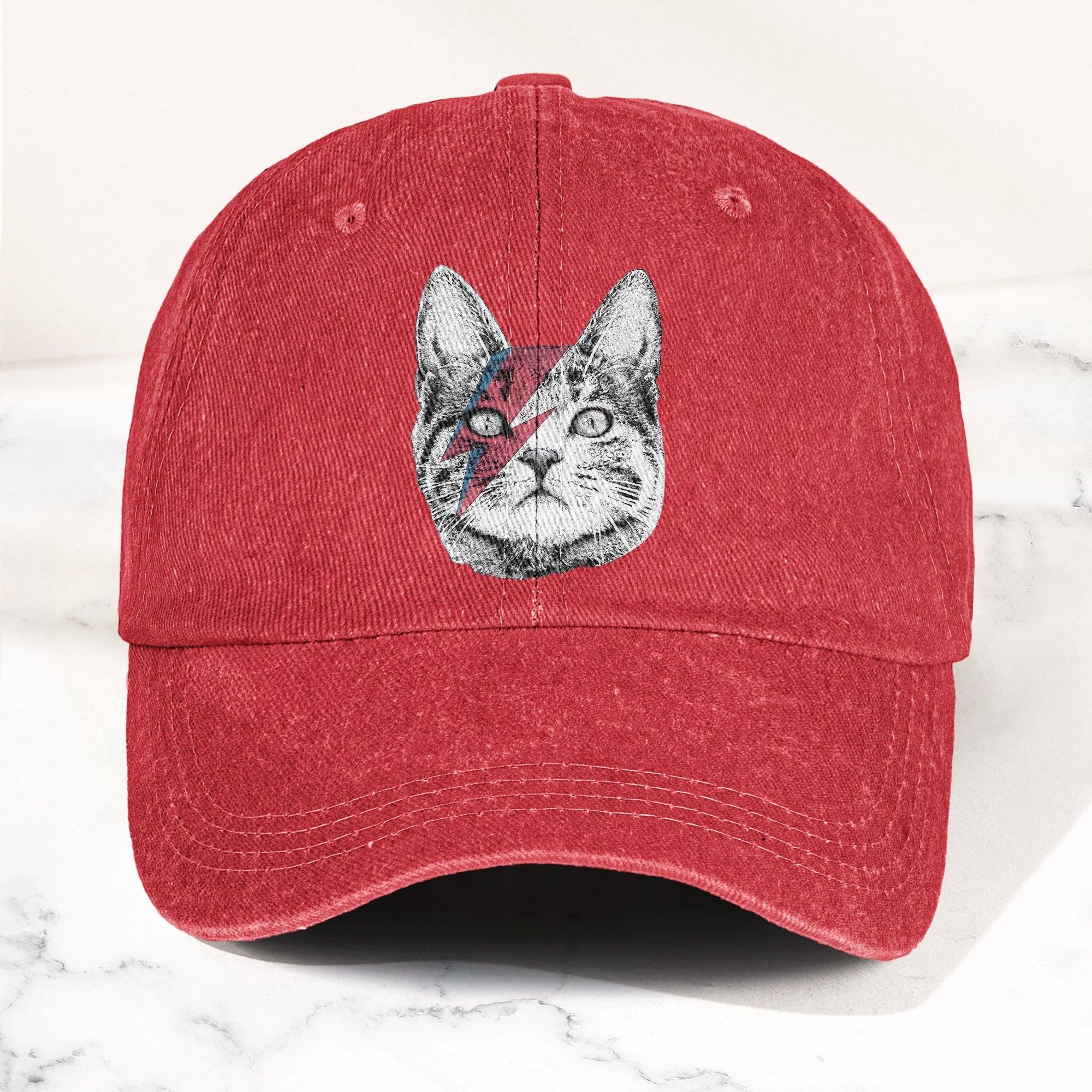 Kitty Stardust Denim Cap David Bowie Inspired Merch Dad Hat (With Box)