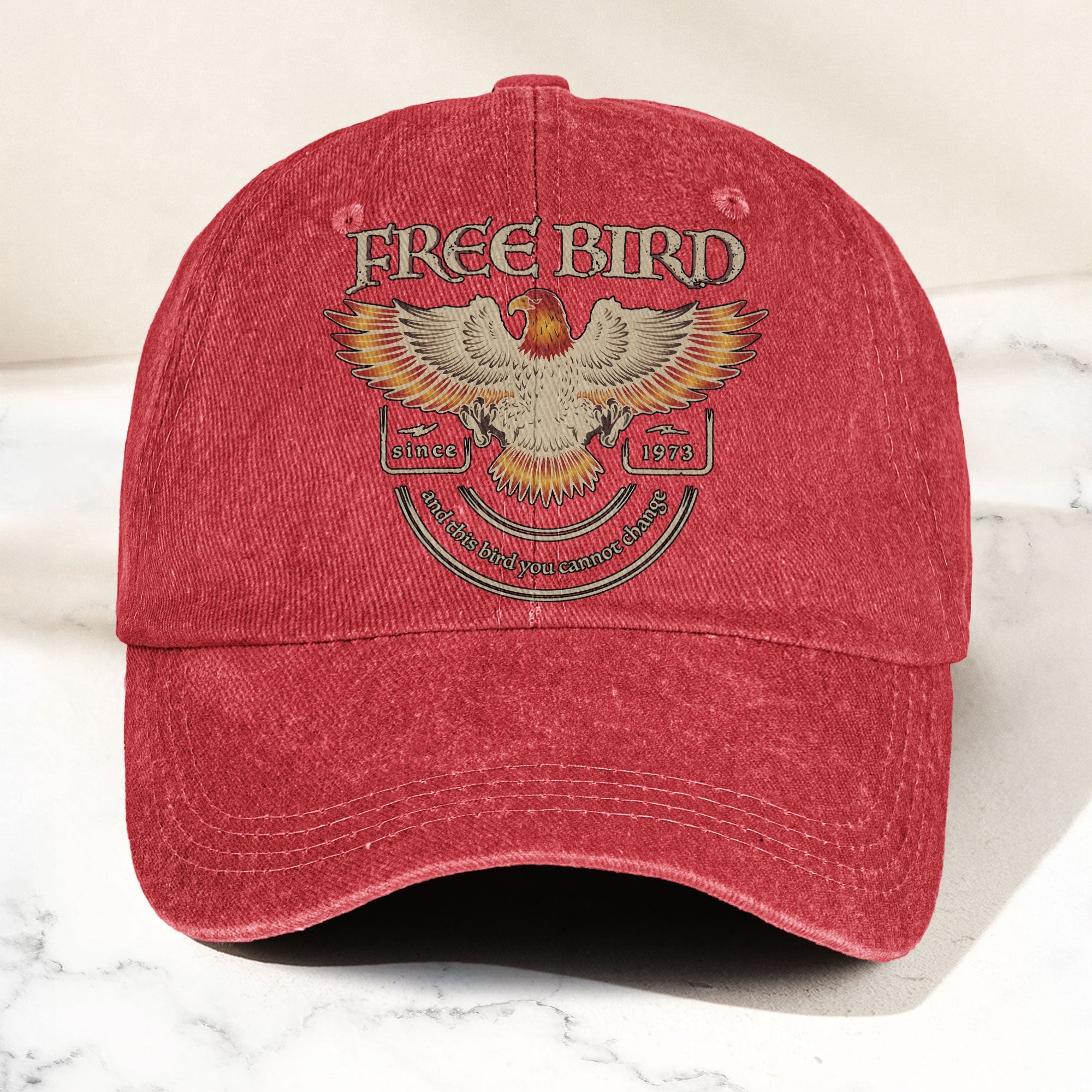 Lynyrd Skynyrd Denim Cap “Free Bird” Vintage Eagle Dad Hat