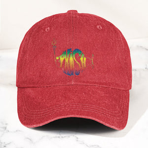 Phish Rainbow Fish Logo Denim Cap Retro Music Phish Cap Gift For Dad (With Box)