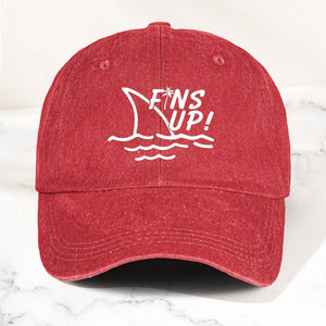 Jimmy Buffett Denim Dad Cap Fins Up Margaritaville Beach Vibes Hat (With BOX)