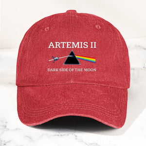 Artemis II Denim Cap Dark Side of the Moon Inspired Space Dad Hat ( With Box)