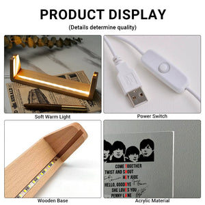 The Beatles LED Music Plaque Iconic Songs Edition