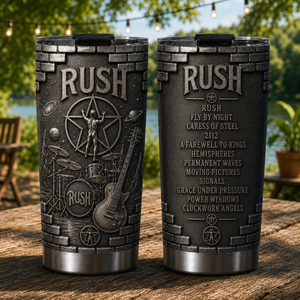 Rush Starman Insulated Tumbler 3D Embossed Rock Music Travel Cup