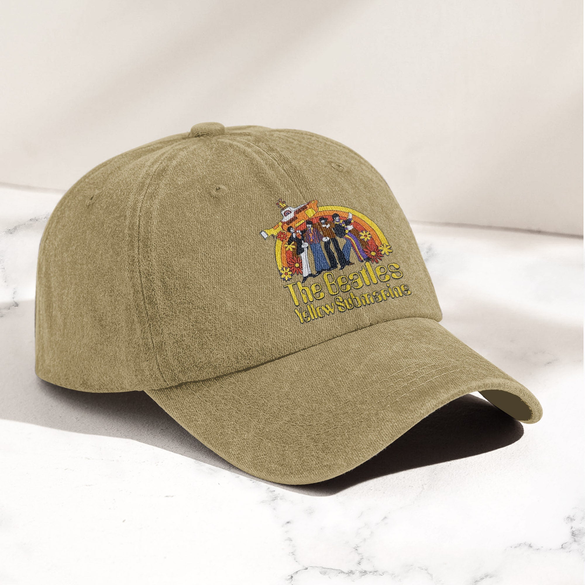 The Beatles Yellow Submarine Denim Dad Cap Iconic Album Design ( With BOX)