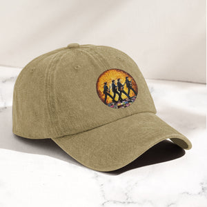 The Beatles Retro Crossing Album Art Sun Catcher Denim Cap Iconic Album Design ( With BOX)