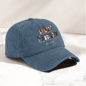 Elvis Presley Denim Dad Cap Iconic Album Collage Design ( With BOX)