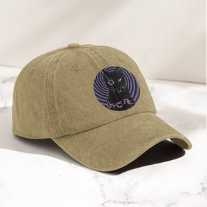 The Cure Black Cat Denim Cap Retro The Cure Tribute Merch Dad Hat (With Box)