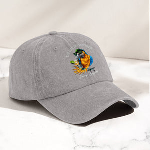 Jimmy Buffett "It's 5 O’Clock Somewhere" Denim Dad Cap Vintage Tropical Hat
