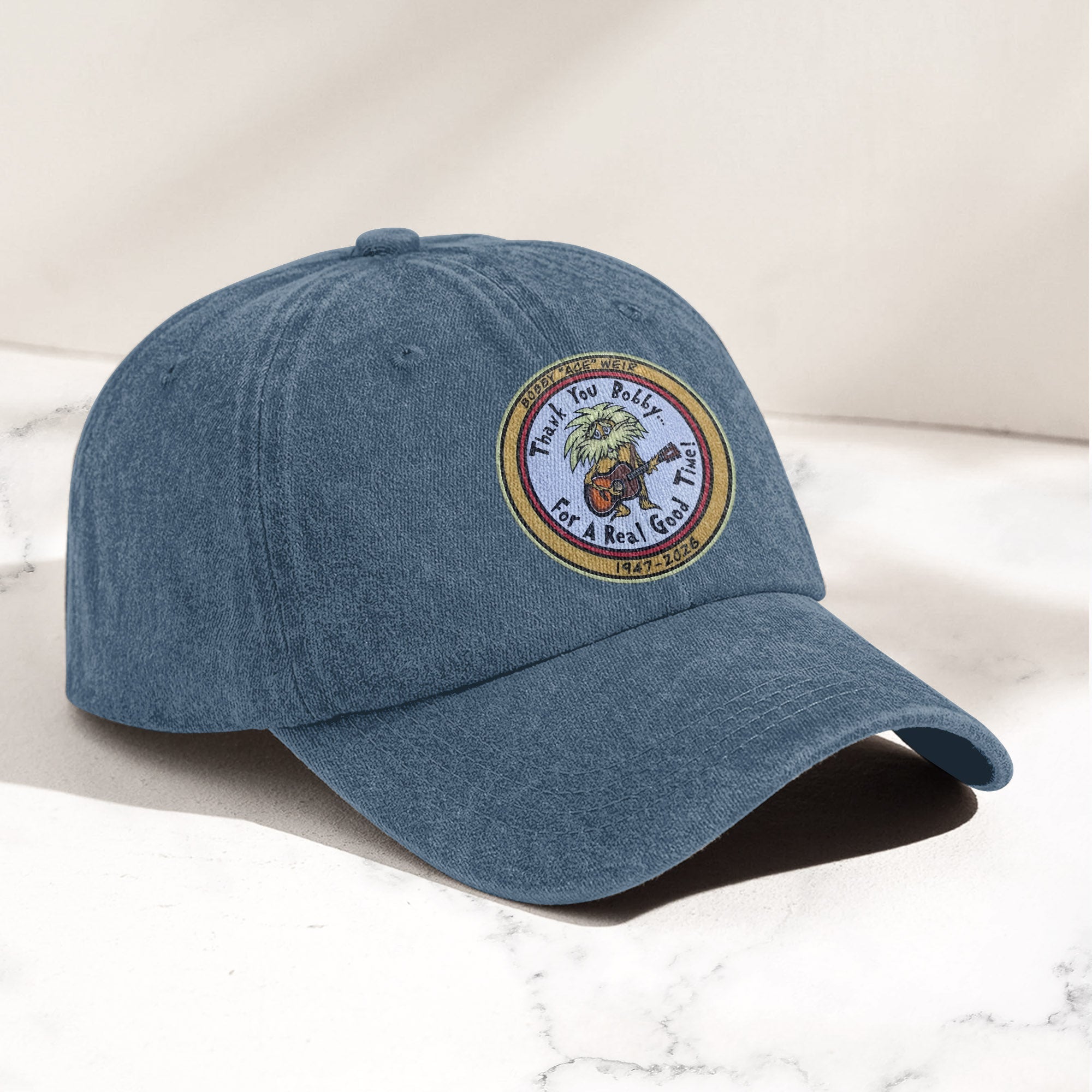 Bobby "Ace" Weir Denim Cap Retro Bob Weir Tribute Merch Hat Gift For Dad (With Box)