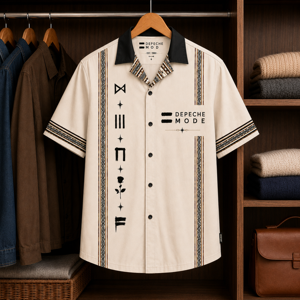 Depeche Mode Luxury Design Hawaiian Shirt – Synth Pop Inspired Hawaiian Shirt