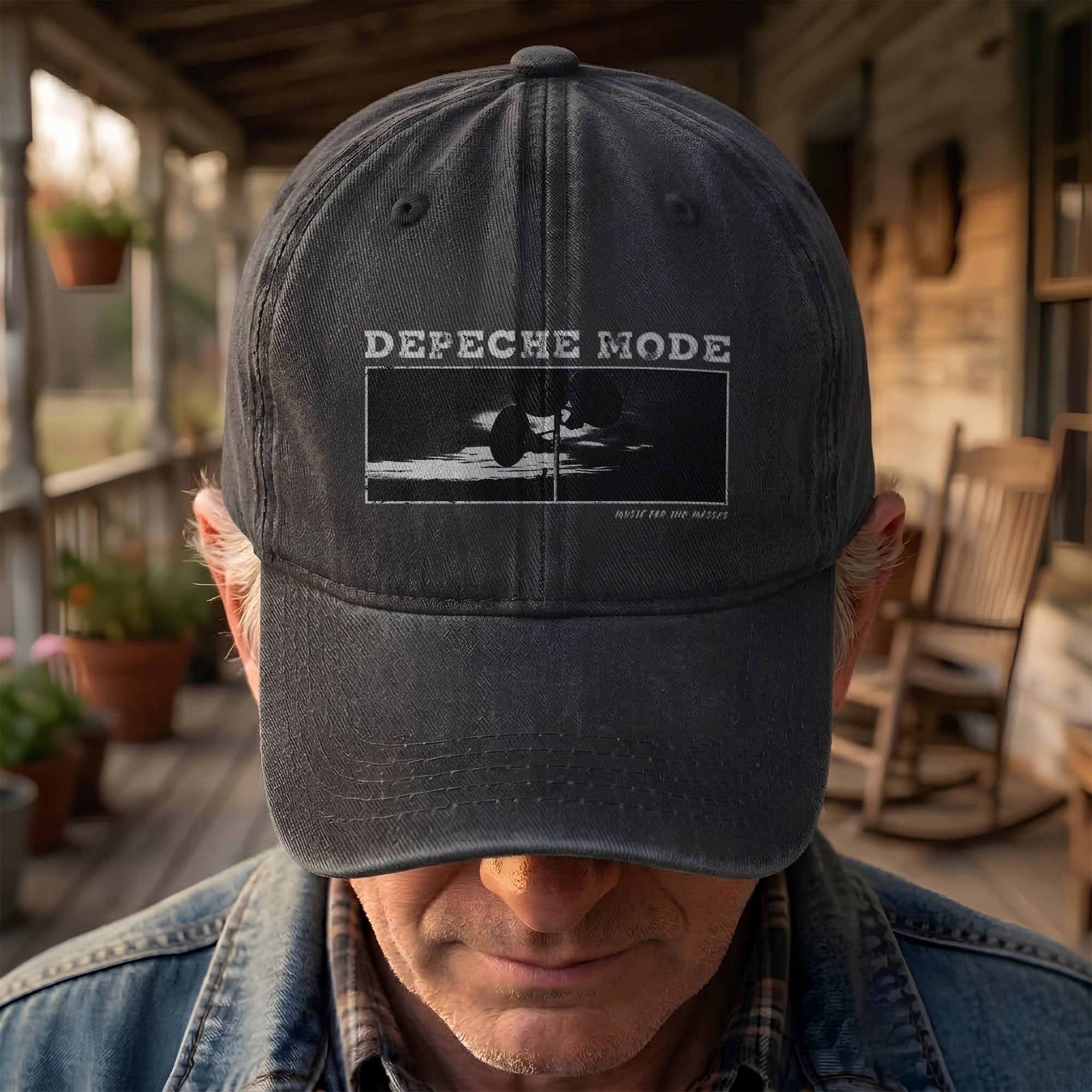 Music for the Masses Denim Cap Retro Depeche Mode Merch Dad Hat (With Box)