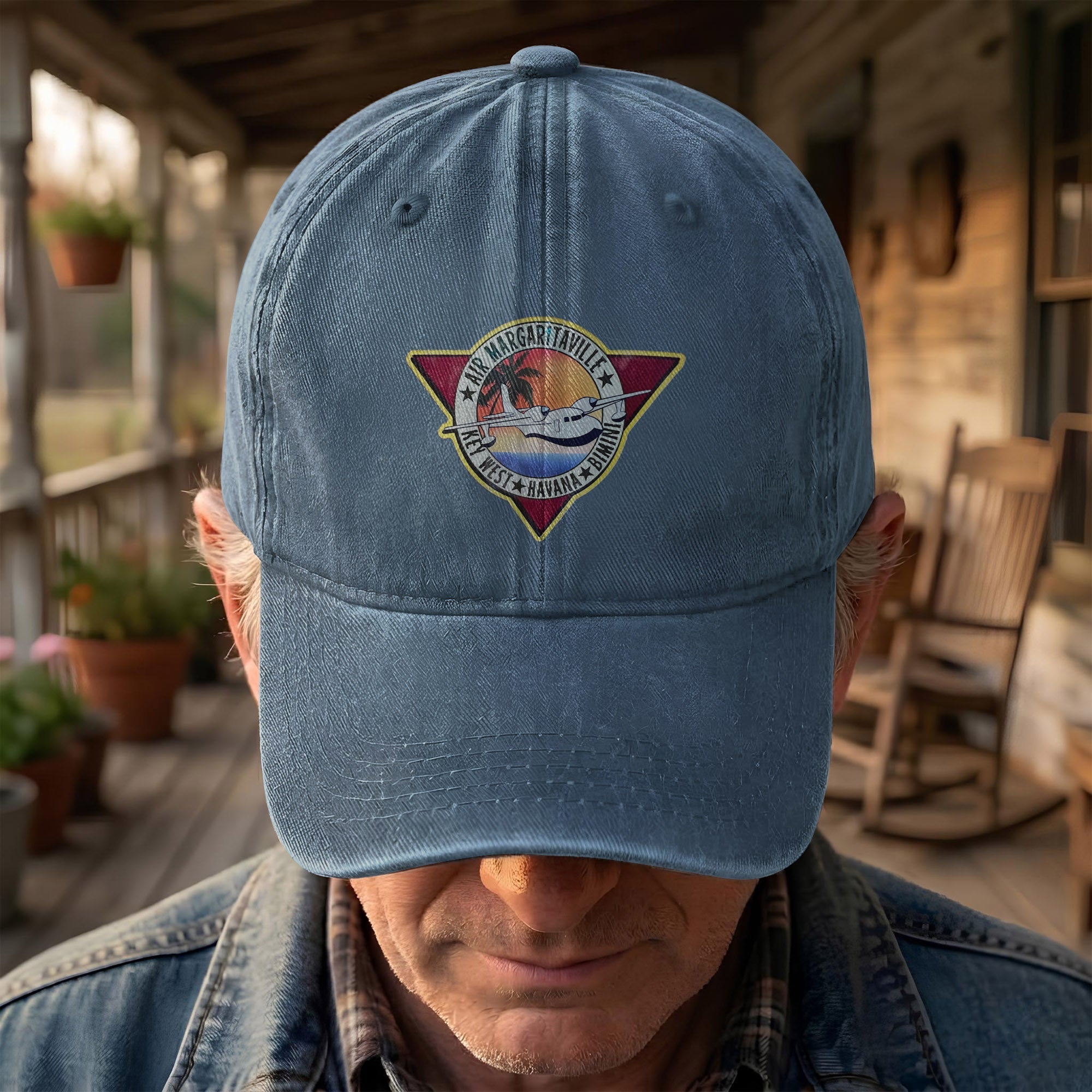 Air Margaritaville Denim Cap Retro Jimmy Buffett Inspired Dad Hat (With Box)