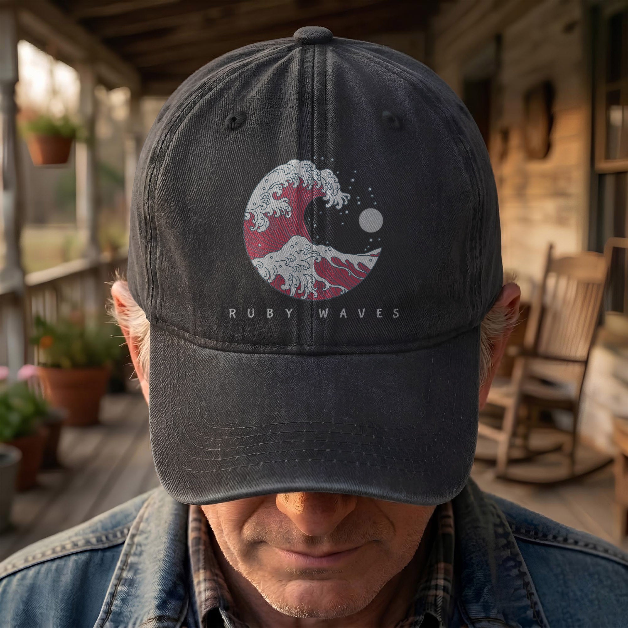 Phish Ruby Waves Denim Cap Retro Music Phish Cap Gift For Dad (With Box)