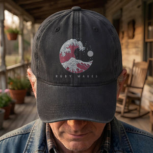 Phish Ruby Waves Denim Cap Retro Music Phish Cap Gift For Dad (With Box)