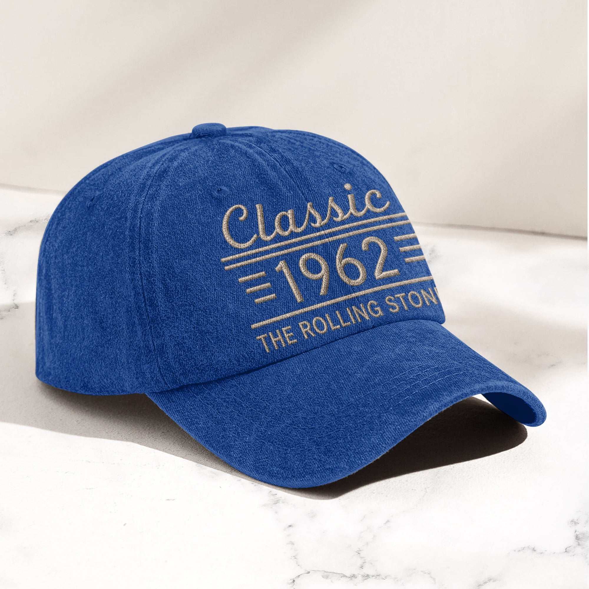 The Rolling Stones Classic 1962 Est Rock And Roll Band Music Merch Denim Cap Retro Vintage Dad Cap Gift For Dad (With Box)