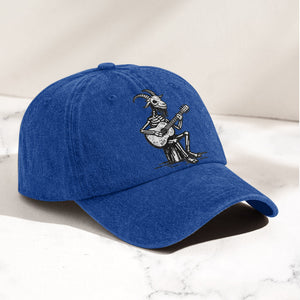 Billy Strings GoatSkeleton Guitarist Graphic Music Merch Denim Cap Retro Vintage Dad Cap Gift For Dad (With Box)