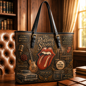 The Rolling Stones Handbag, Tote Bag and Wallet Set, Tongue Logo Classic Rock Accessories, Music Fan Gift