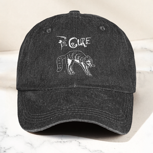 The Cure Rare Cat Artwork Vintage Denim Cap Retro The Cure Band Merch Gift for Dad (With Box)