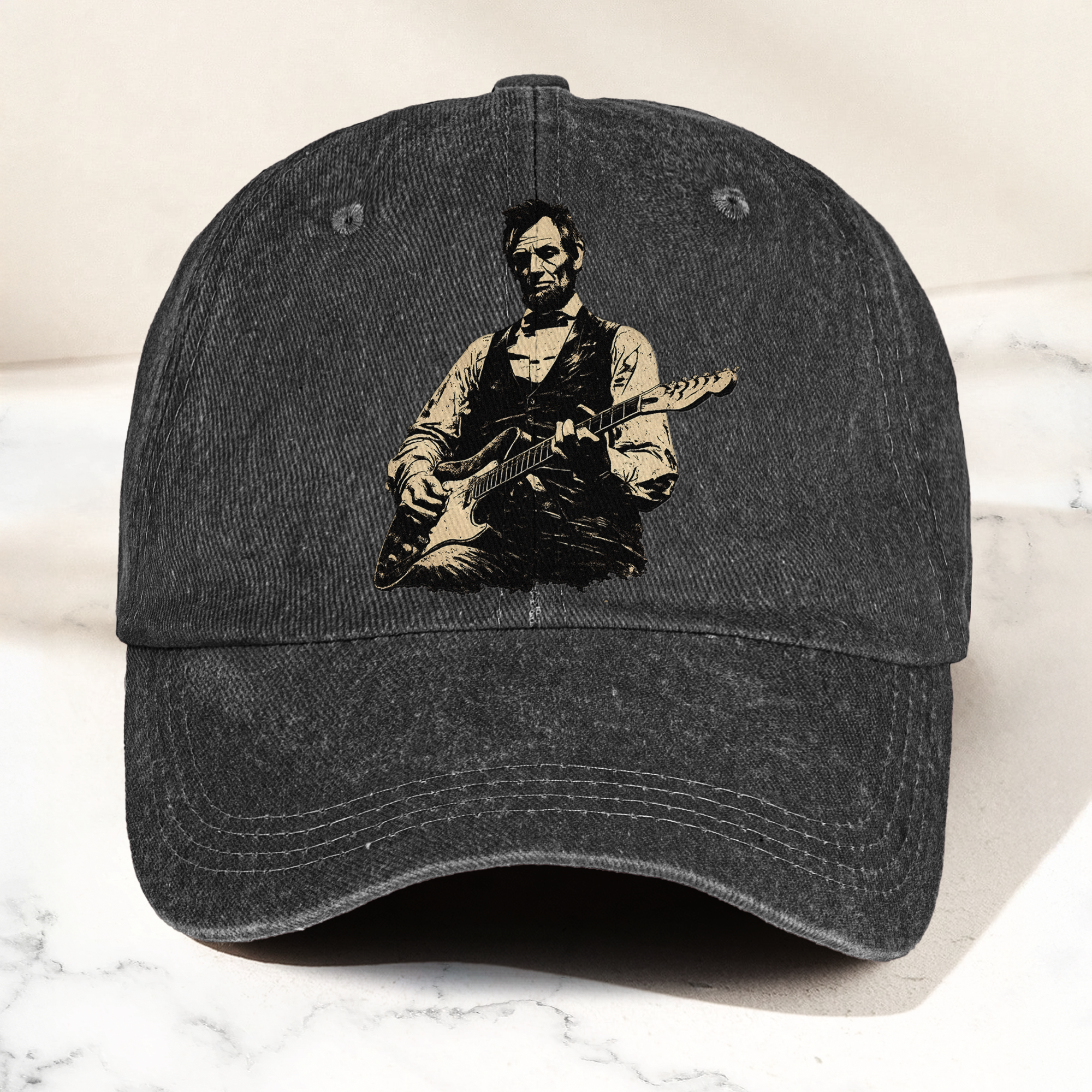 Abraham Lincoln Patriotic History Denim Cap Vintage Dad Cap Gift For Dad (With Box)