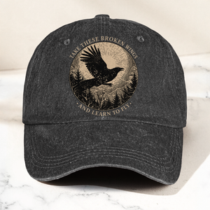 Broken Wings Mr Mister Take These Broken Wings Lyrics Denim Cap Retro Vintage Dad Cap Gift For Dad (With Box)