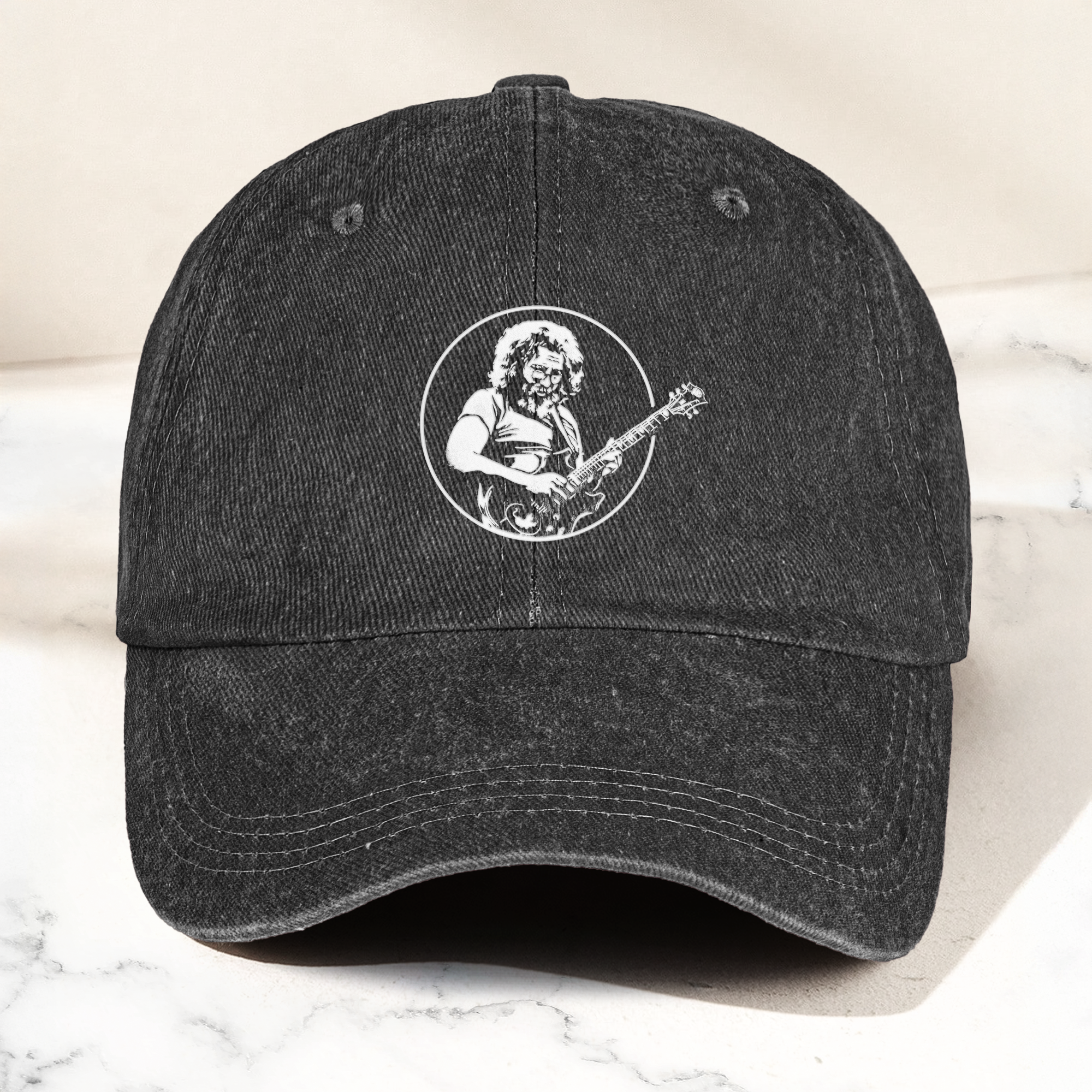 Jerry Style Guitarist Dad Hat Vintage Jam Band Tribute Cap
