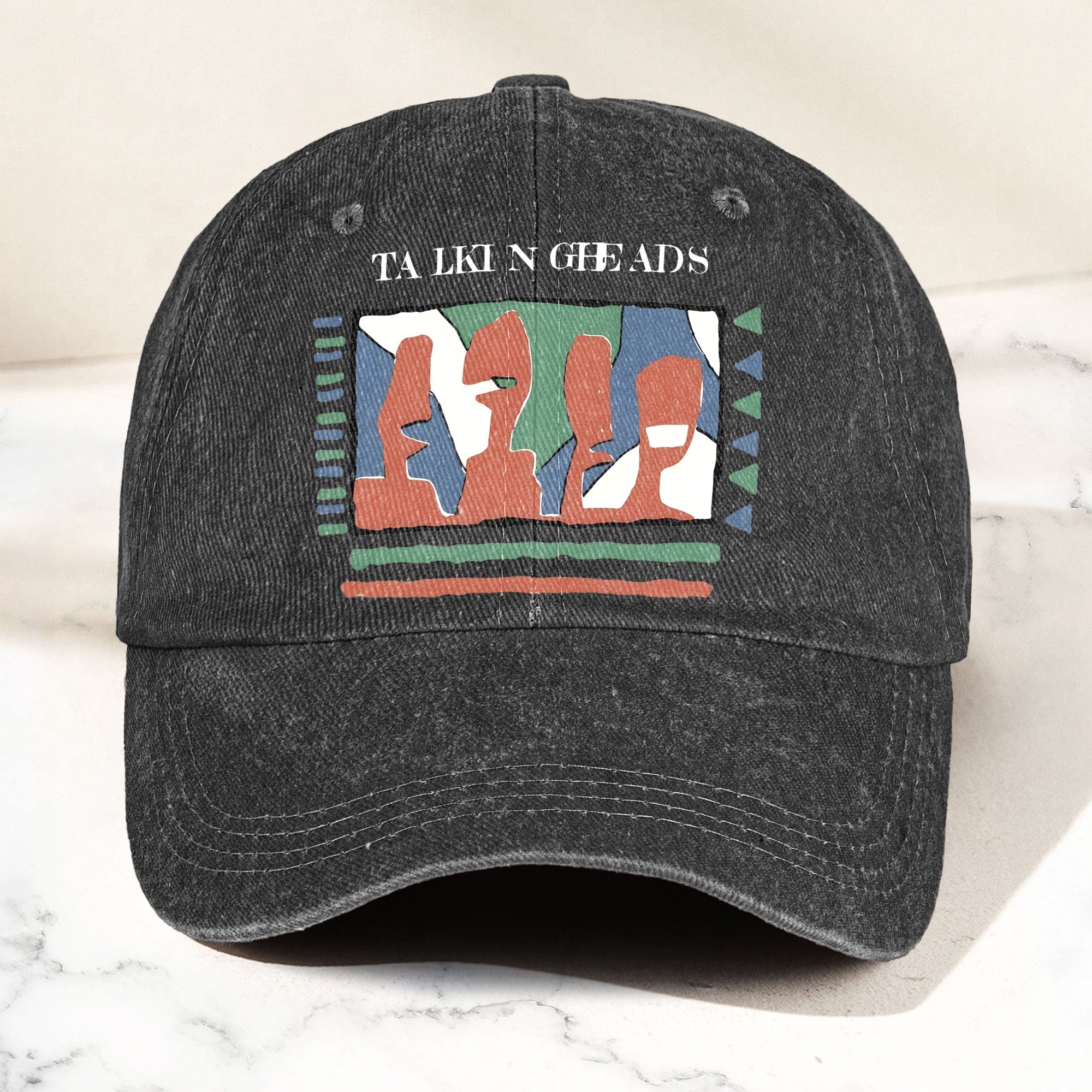 Talking Head Artwork Denim Cap Retro Talking Head Tribute Merch Dad Hat (With Box)