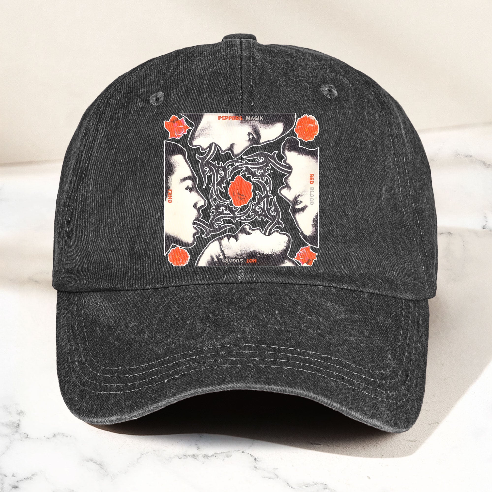 Blood Sugar Sex Magik Graphic Denim Cap Vintage Red Hot Chili Peppers Album Merch Gift for Dad (With Box)