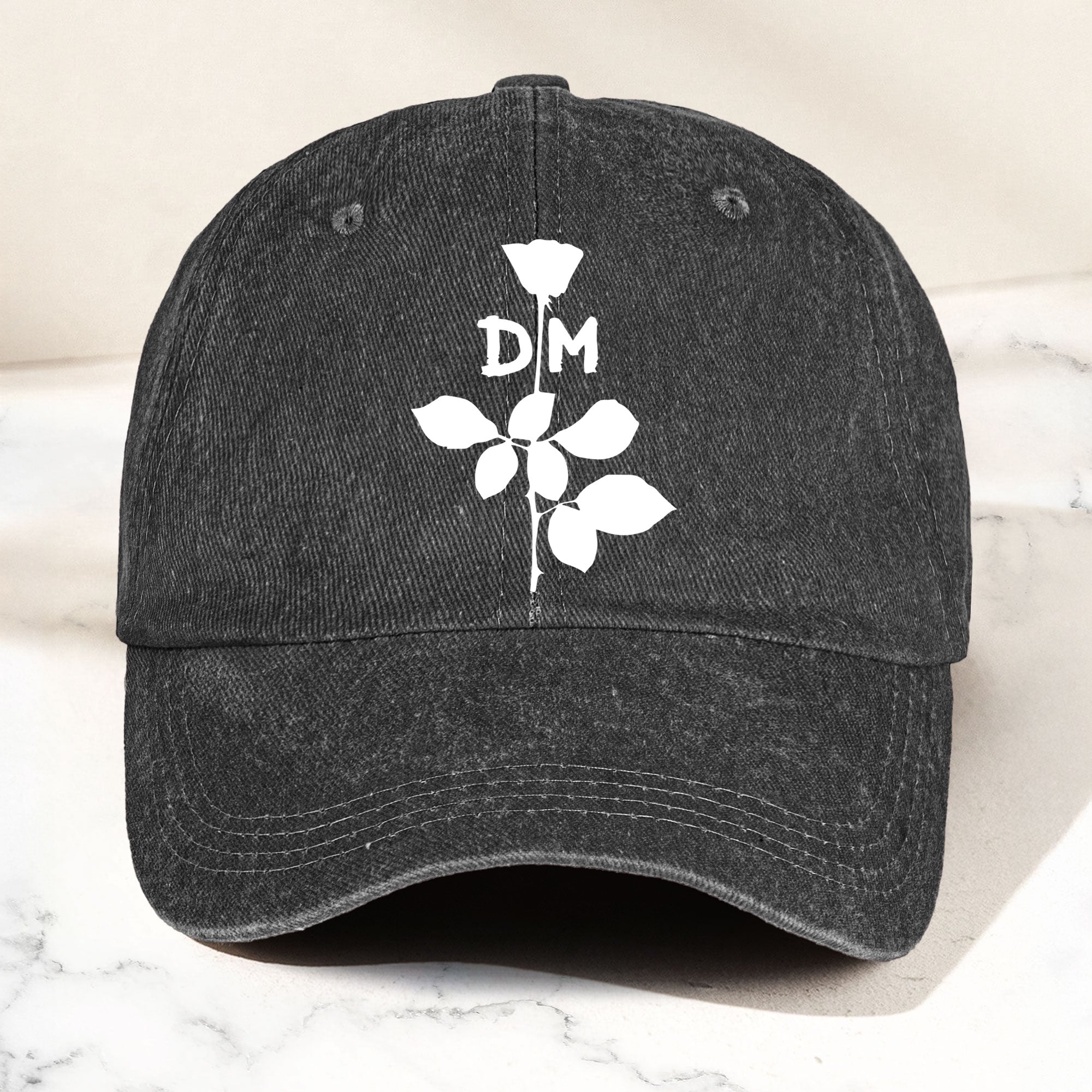 Depeche Mode Rose Denim Cap Retro Depeche Mode Tribute Merch Dad Hat (With Box)