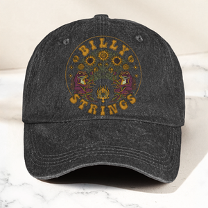 Billy Strings Sunflowers Frog Graphic Cosmic Bluegrass Retro Denim Cap Retro Vintage Dad Cap Gift For Dad (With Box)