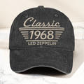 Led Zeppelin Classic 1968 Est Hard Rock Heavy Metal Band Music Merch Denim Cap Retro Vintage Dad Cap Gift For Dad (With Box)
