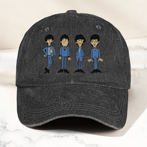1965 Beatles Cartoon Series Denim Cap Retro The Beatles Merch Gift for Dad (With Box)