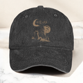 The Cure Vintage Cat Moon Denim Cap Vintage The Cure Band Album Merch Gift for Dad (With Box)