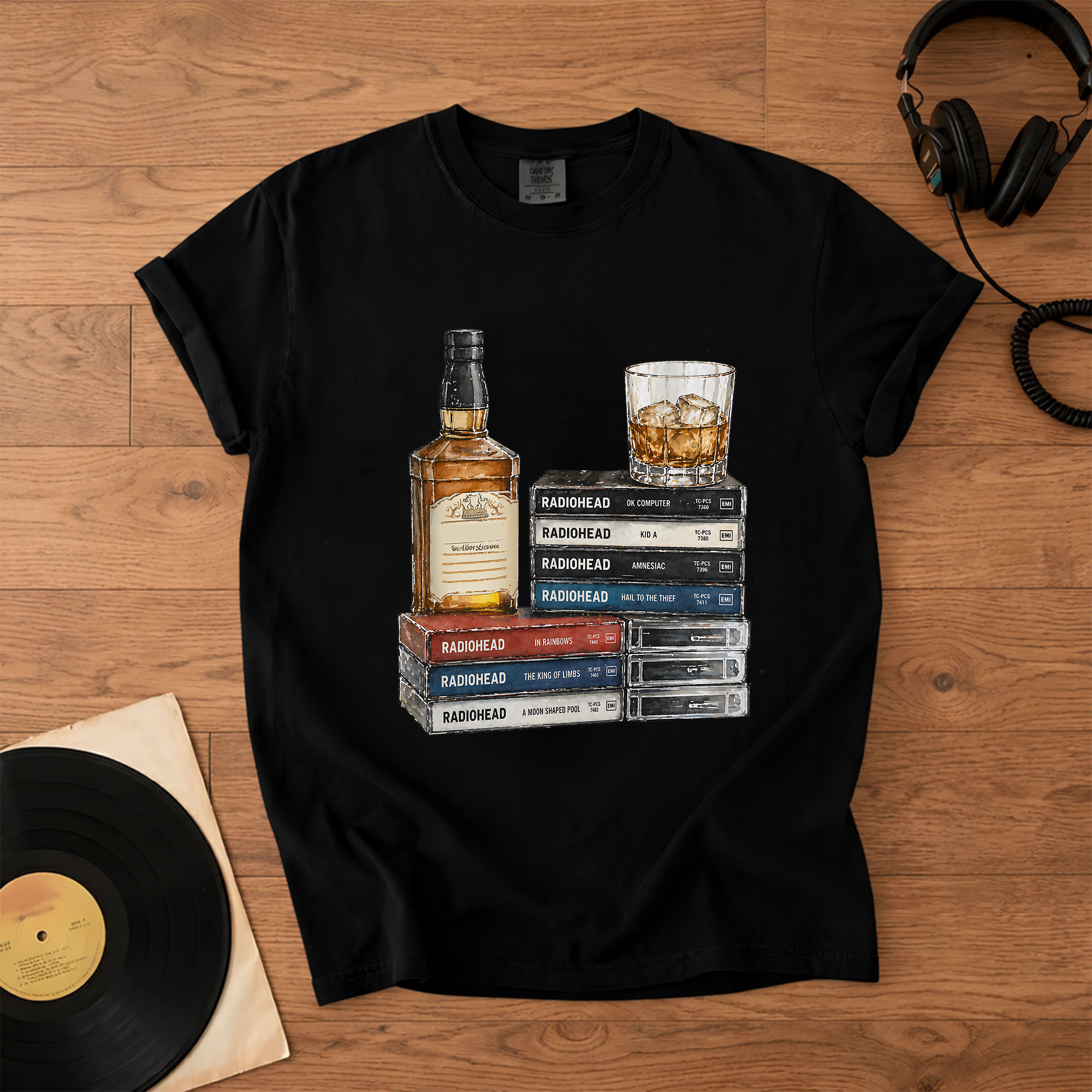 Radiohead Cassette Album Collection T-Shirt Retro Music Jimmy Buffett Merch Tee