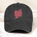David Bowie Rebel Rebel Denim Cap Retro Music Cap Gift For Dad (With Box)